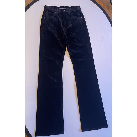 Ralph Lauren Collection Kaida Relaxed Bootcut Black Velvet Jeans 28 Purple Label - Picture 7 of 15